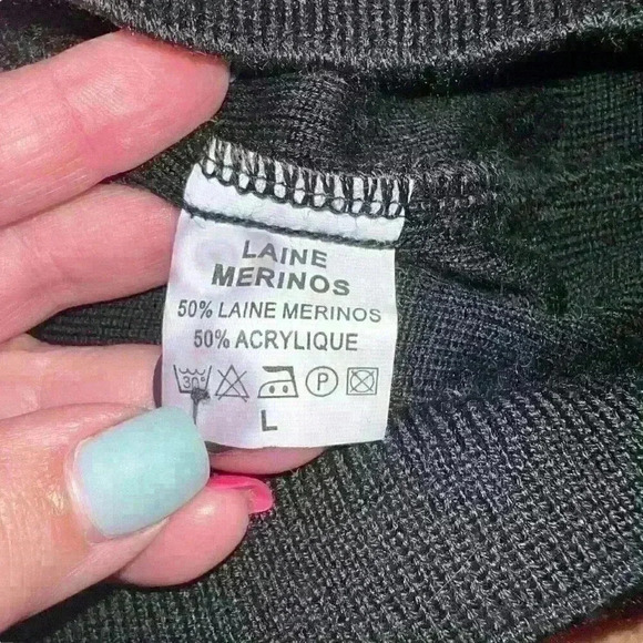 Ciel Ocean Sz L/XL Wool Blend Nautical Sweater Cozy Sailing French Resort Wear - Picture 3 of 15